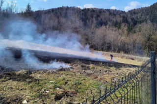 Ktoś podpalił łąkę w Bieszczadach