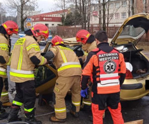 Wypadek na ul. Piotrkowskiej w Opocznie, 9.02.2022 r.