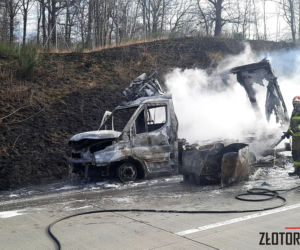 Najpierw pożar, potem wypadek. Potężny korek na autostradzie A4 