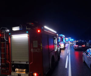 wypadek w Parszowie 11.02.2022