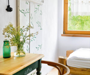 Wnętrze łemkowskiej chaty