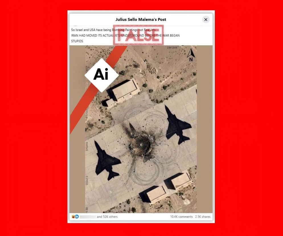 Amerykanie mieli zbombardować samoloty… namalowane na lotnisku. Tak powstają fejki