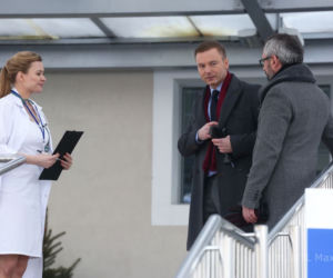 M jak miłość odc. 1135. Andrzej Budzyński (Krystian Wieczorek), Adam Werner (Jacek Kopczyński)