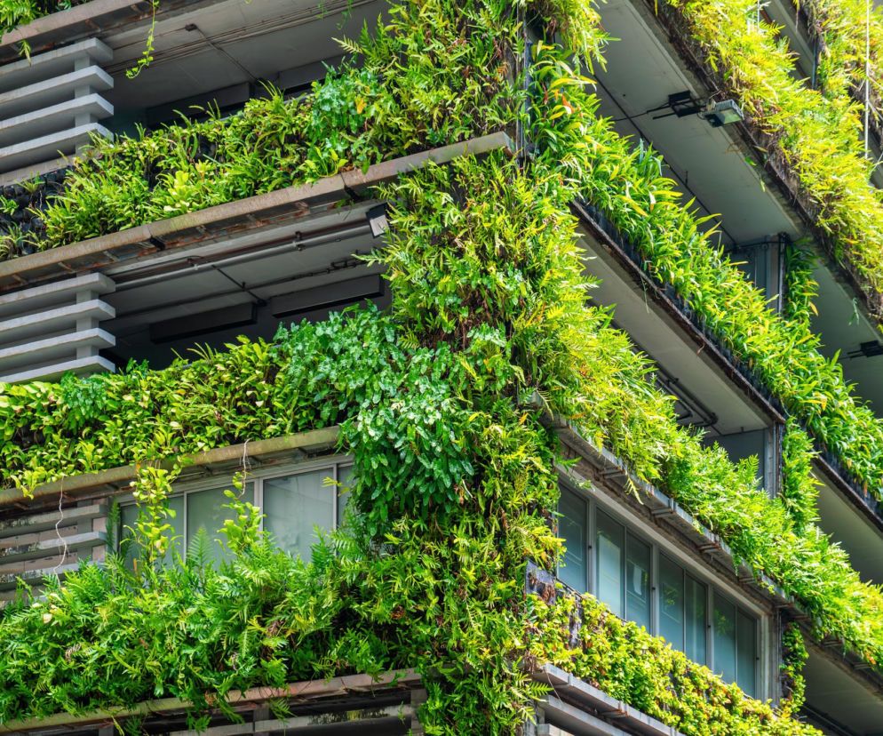 Fasada budynku w Bangkoku w Tajlandii