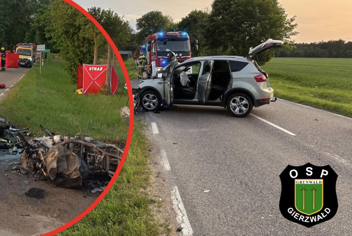  Zderzenie osobówki z motocyklem. Dwie osoby nie żyją