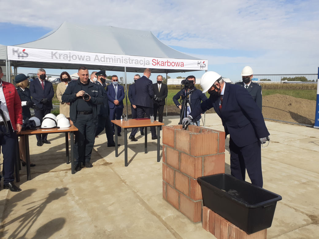 Uroczystość wmurowania kamienia węgielnego pod budowę Oddziału Celnego w Przemyślu 