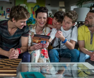 Rodzinka.pl 5 sezon. Tomek (Maciej Musiał), Kuba (Adam Zdrójkowski), Marysia (Agata Kulesza), Marek (Jacek Braciak), Kacper (Mateusz Pawłowski)