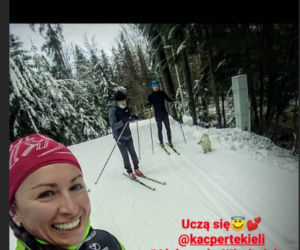 Justyna Kowalczyk z mężem