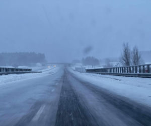 Śnieg na północy Polski