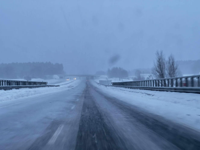 Śnieg na północy Polski