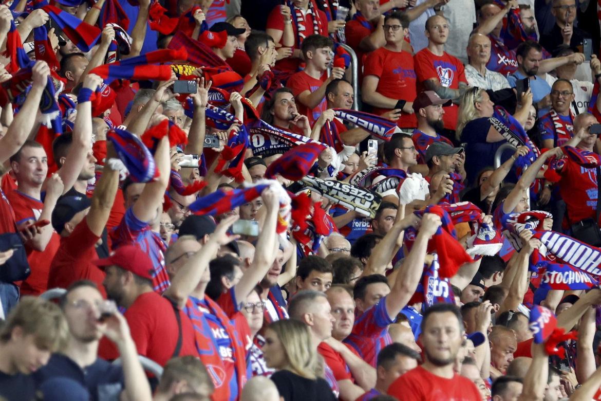 Kibice na meczu Raków Częstochowa - FC Kopenhaga