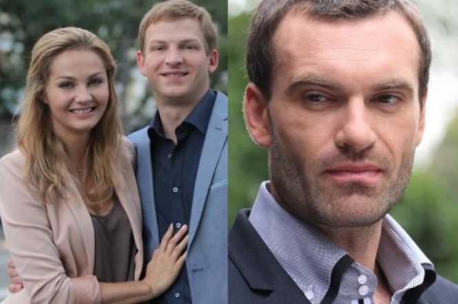 PRZYJACIÓŁKI. Inga (Małgorzata Socha), Rafał (Michał Rolnicki), Piotr (Mariusz Zaniewski)