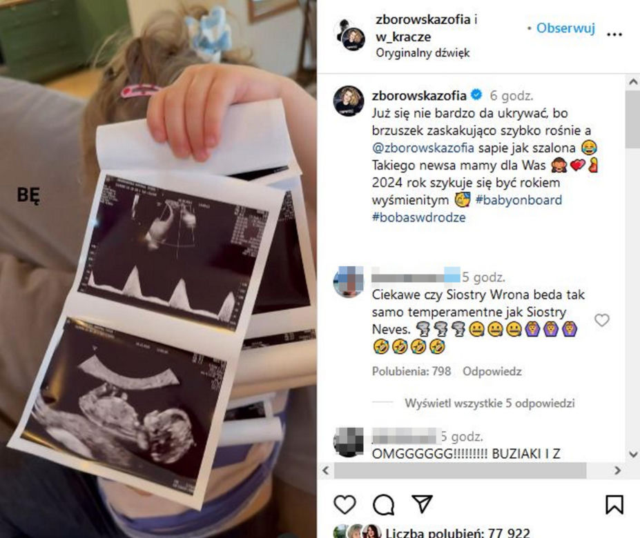 Tak córka Zborowskiej zakomunikowała, że mama jest w ciąży. Wiktor Zborowski będzie miał czwartą wnuczkę