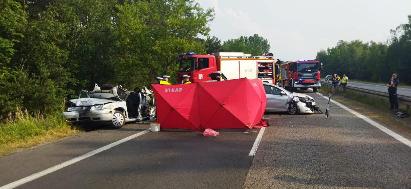 Tragiczny wypadek na S1 w Dąbrowie Górniczej. Huknął w auta stojące w korku