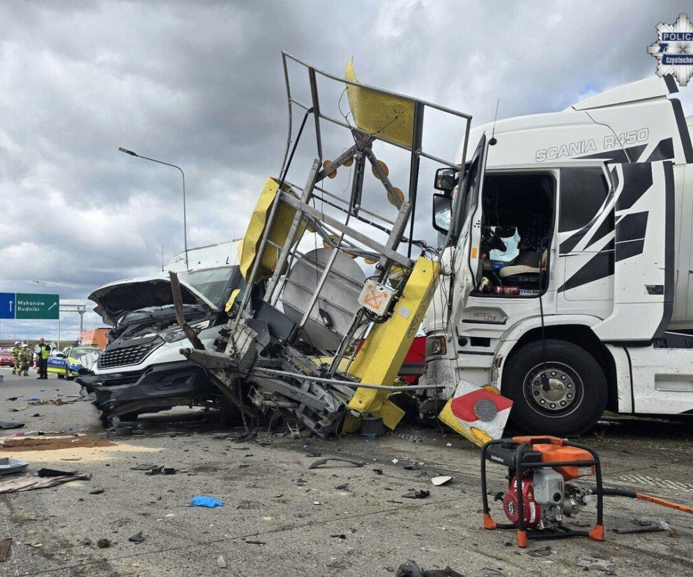 Wypadek na A1 pod Częstochową