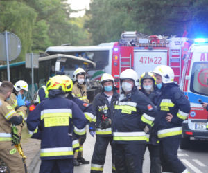 Wypadek autokarów pod Dźwirzynem