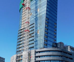 Budowa Hanza Tower - kwiecień 2020