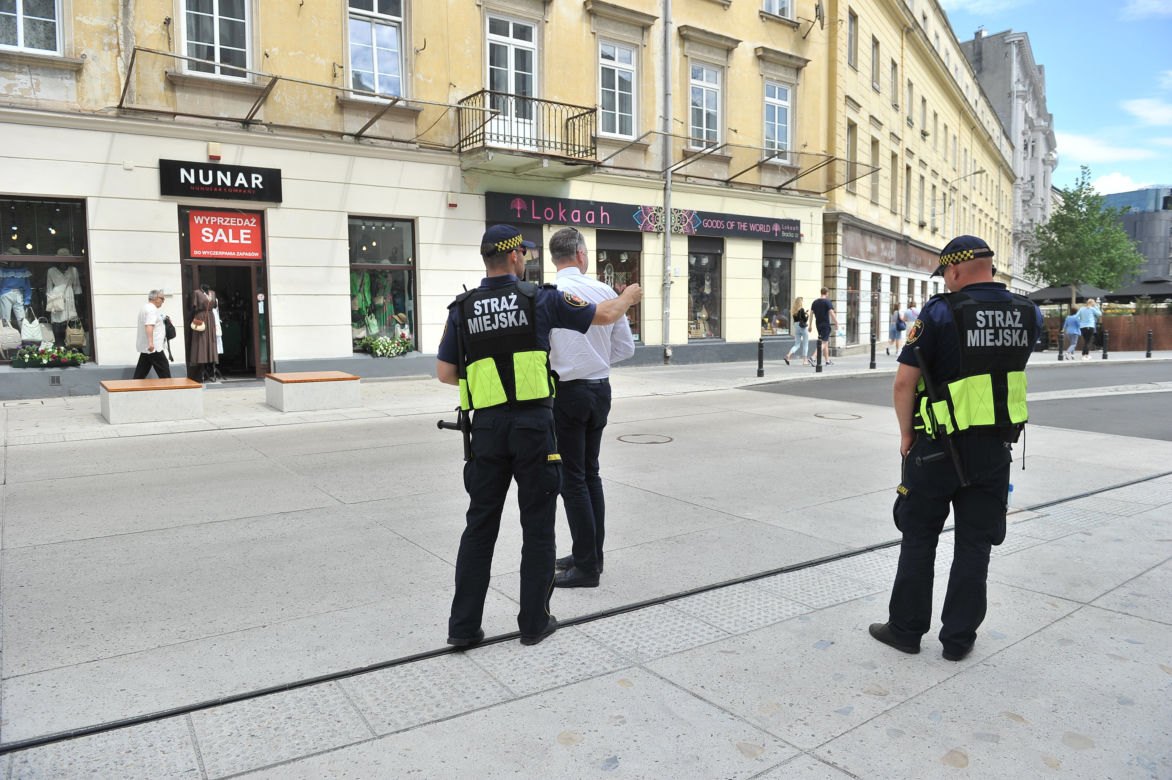 Straż Miejska w Warszawie protestuje