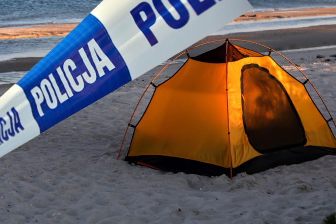 Martwy 33-latek znaleziony w namiocie na gdyńskiej plaży! Na miejscu pracują kryminalni