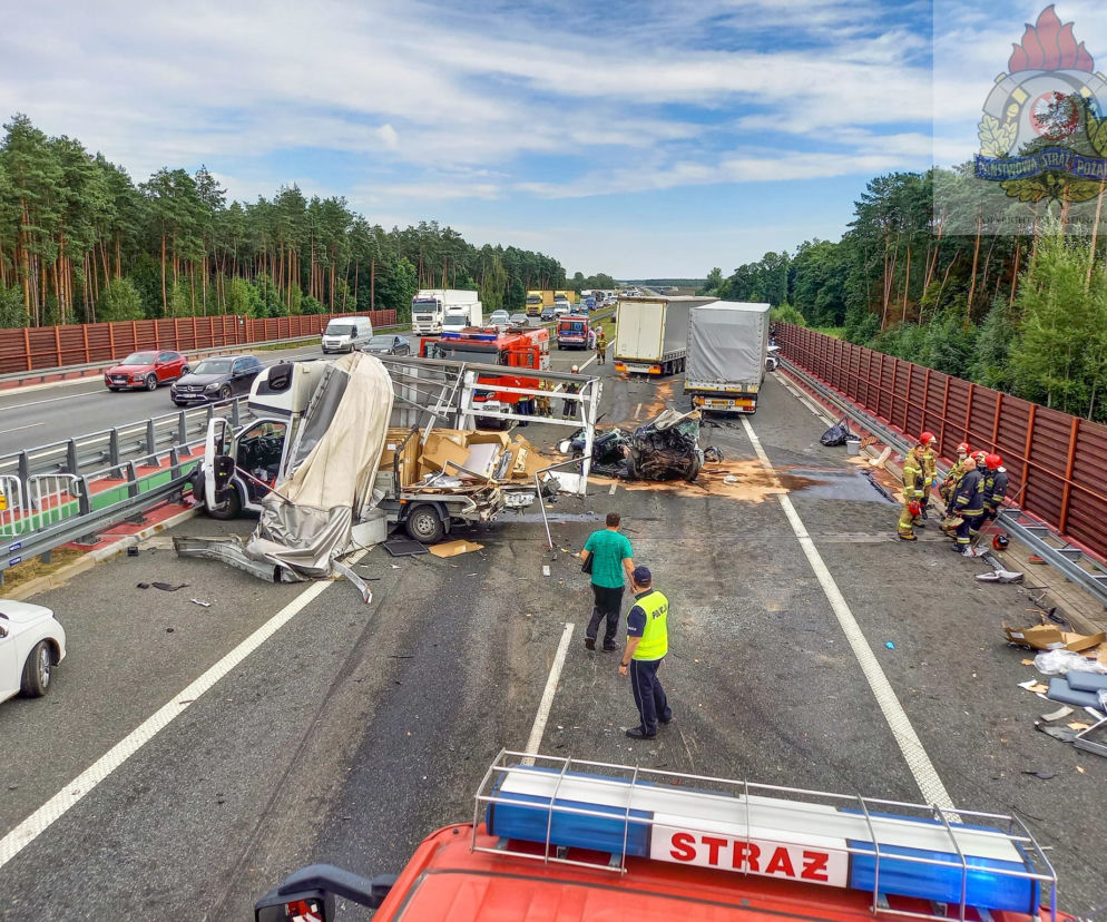 Potężny karambol na A2