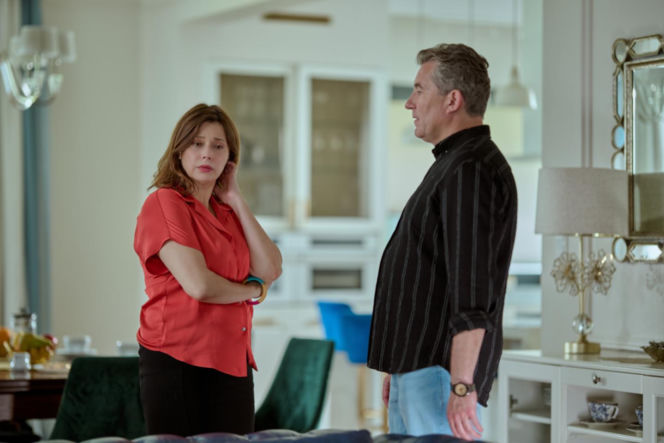 Na Wspólnej odc. 4114. Weronika (Renata Dancewicz), Lew Nalepa (Przemysław Sadowski)