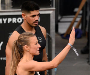 Anna Lewandowska z przystojnym Latynosem na zawodach Hyrox