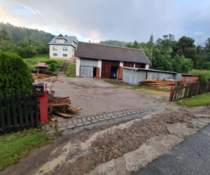 Straty po ulewie w Wojkowej
