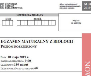Matura 2019 biologia - poziom rozszerzony