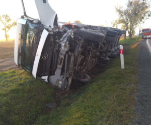 Wypadek w Mlecznej na drodze krajowej 8 