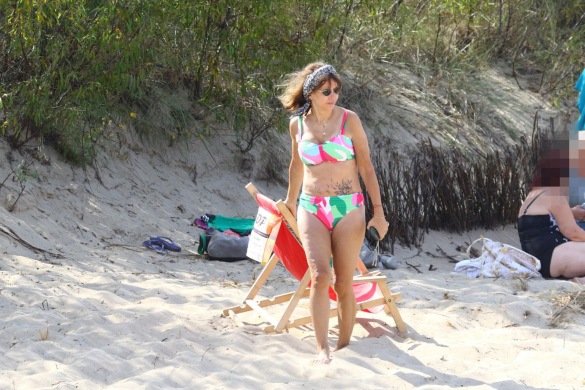 Grażyna Wolszczak na plaży w Gdańsku