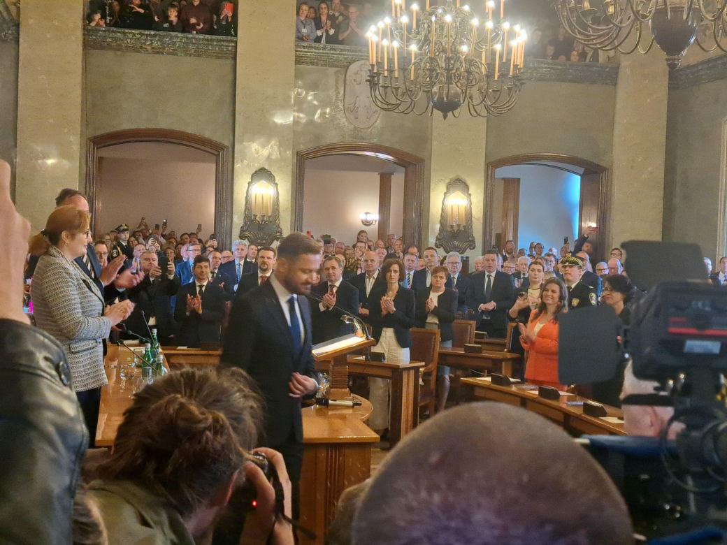 Zaprzysiężenie Aleksandra Miszalskiego na prezydenta miasta Krakowa oraz radnych IX kadencji
