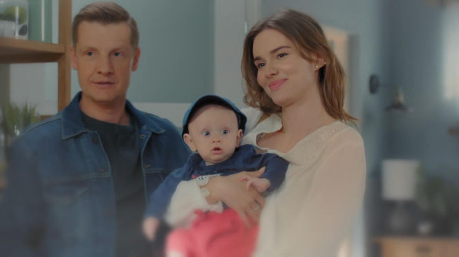 M jak miłość odc. 1908. Franka (Dominika Kachlik), Paweł (Rafał Mroczek), Antoś (Mark Myronenko)