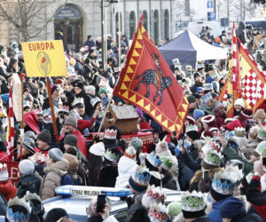 Karol i Marta Nawroccy na Orszaku Trzech Króli
