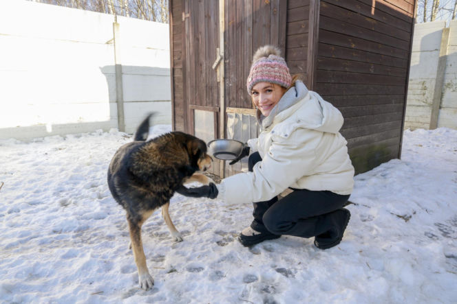 Marta Krupa z pomocą dla zwierząt. Nakarmiła psy i koty w potrzebie