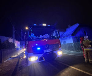 Pożar domu w Kaletach