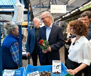Czarzasty i Gosek‑Popiołek kręcili obwarzanki.