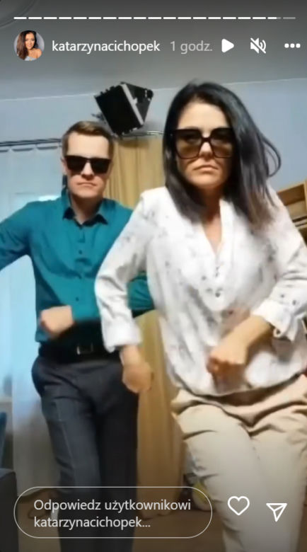 M jak miłość. Katarzyna Cichopek i Marcin Mroczek na planie
