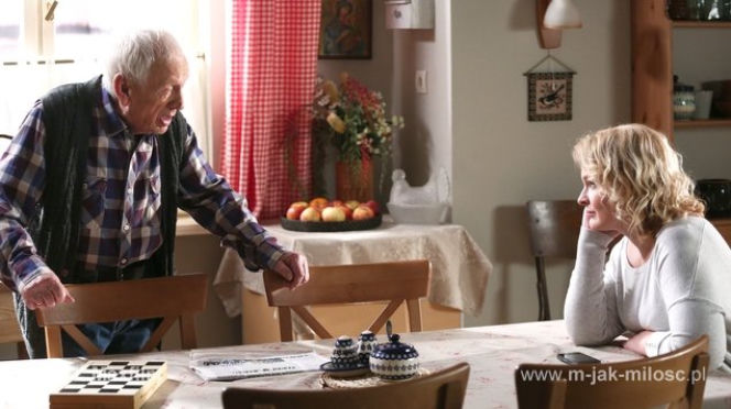 M jak miłość odc. 1138. Marta (Dominika Ostałowska), Lucjan (Witold Pyrkosz)