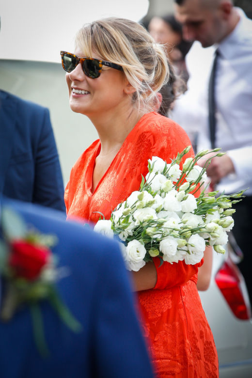 Marta Wierzbicka na ślubie Michała Tomali i Anny Jarosik