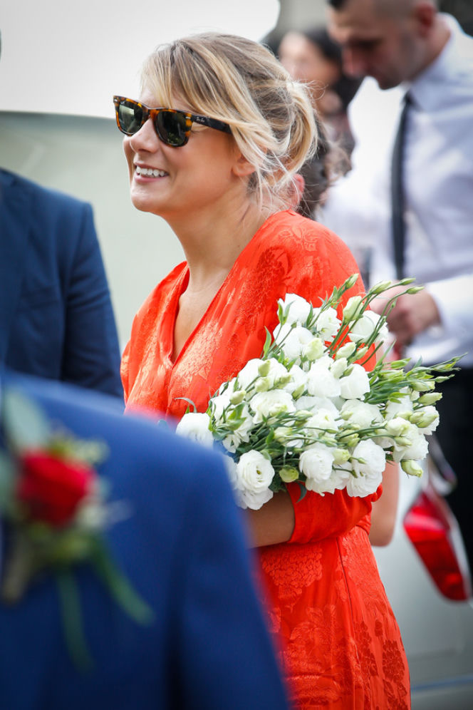 Marta Wierzbicka na ślubie Michała Tomali i Anny Jarosik