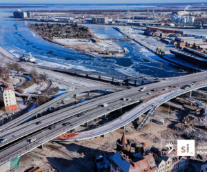 Postępy prac przy wyburzaniu łącznicy Trasy Zamkowej