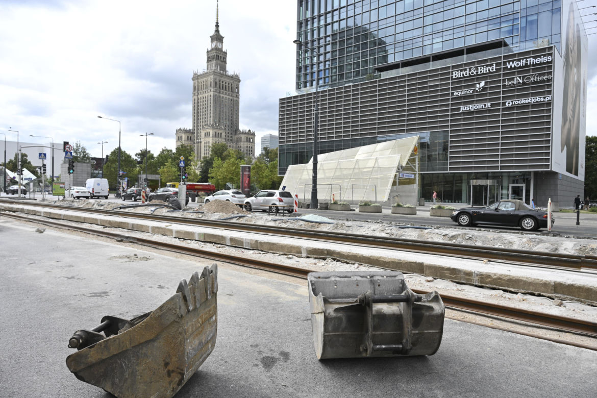 Remont torowiska na ul. Marszałkowskiej (sierpień 2025)