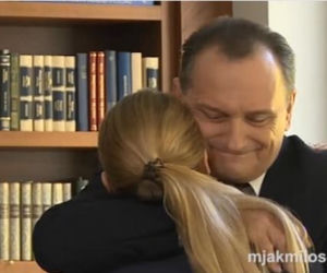 M jak miłość. Olga (Katarzyna Grabowska), Górecki (Wojciech Wysocki)