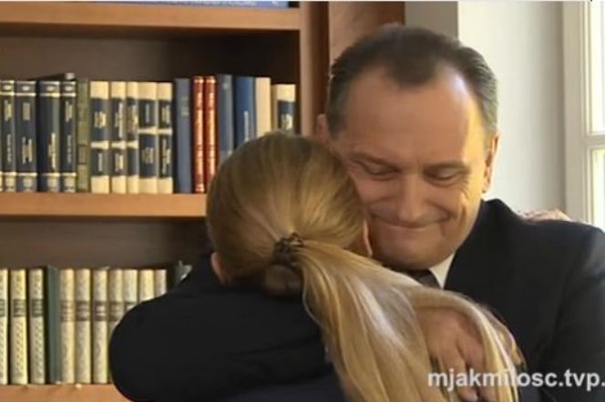 M jak miłość. Olga (Katarzyna Grabowska), Górecki (Wojciech Wysocki)