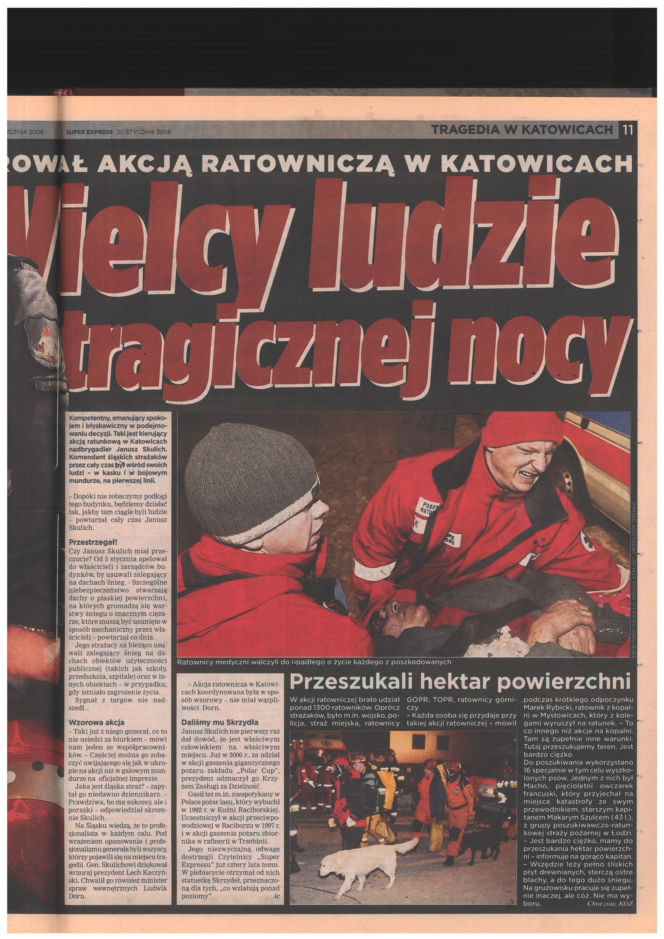 Katastrofa hali MTK w Katowicach. Materiały archiwalne