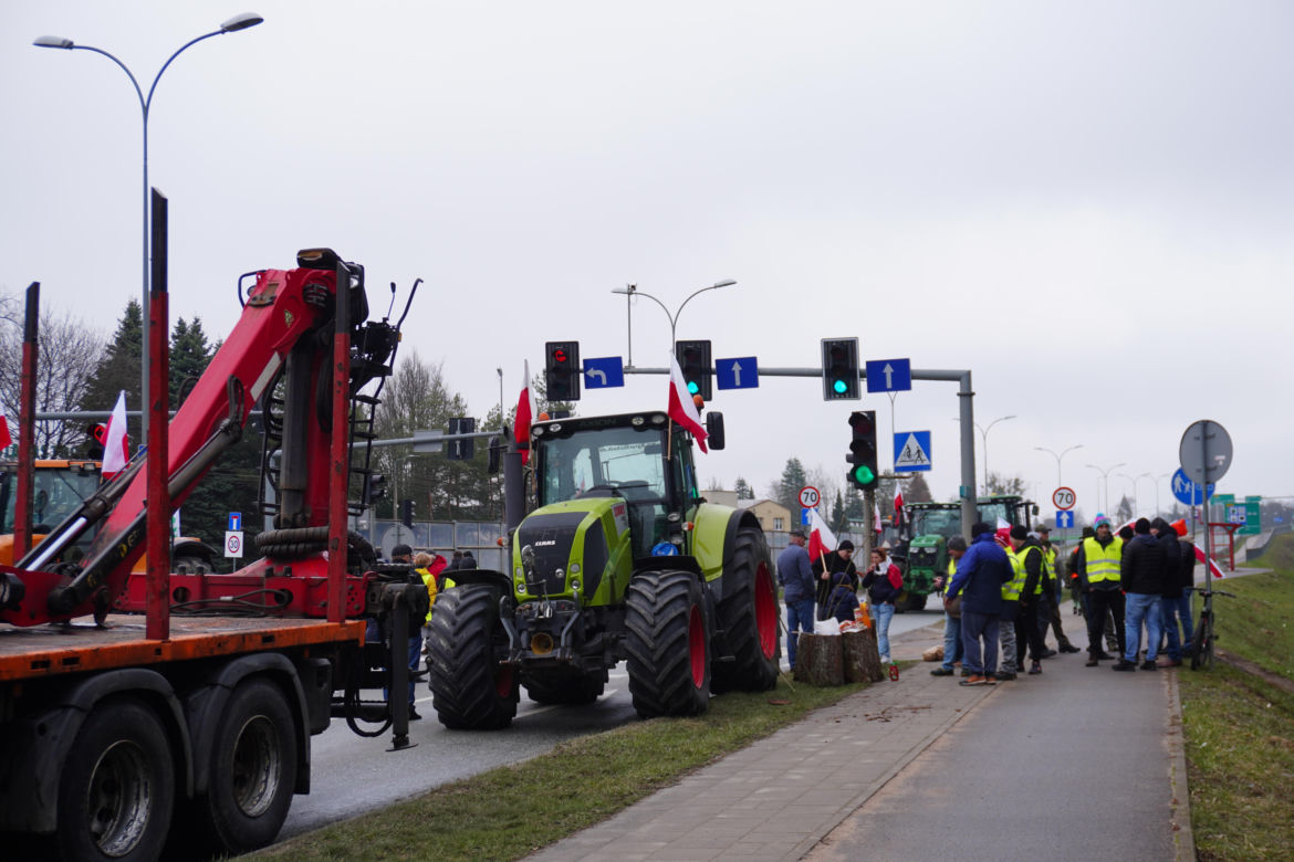 Protest rolników wokół Białegostoku - 20 marca 2024