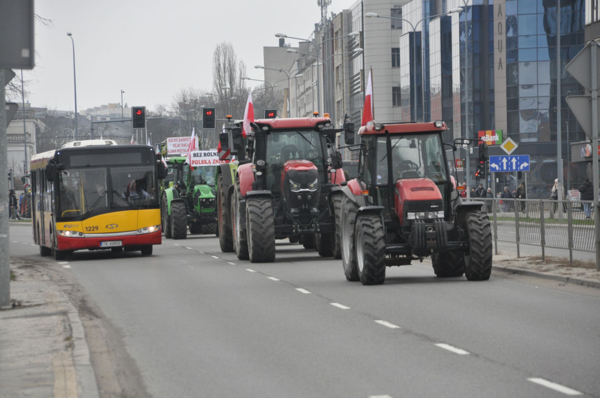 Strajk rolników w Kielcach. 14 marca 2024