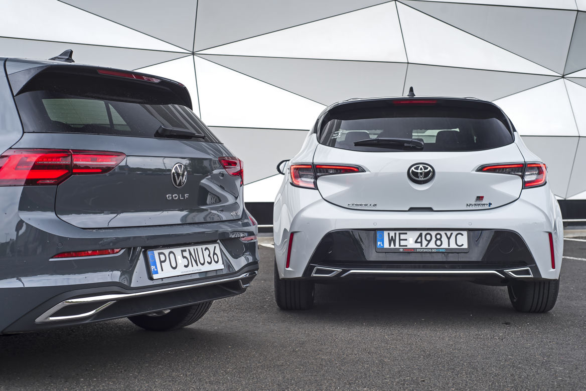 Toyota Corolla GR Sport 2.0 Hybrid Dynamic Force 184 KM e-CVT vs. Volkswagen Golf 8 1.5 eTSI 150 KM Style DSG7