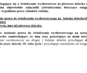 Wzór wniosku Rodzina 500+ /4