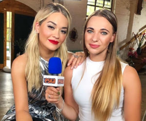 Rita Ora i Kasia Węsierska z Radia ESKA